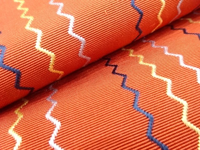  アンティーク　本場筑前博多　変わり縞模様織り出し名古屋帯（着用可）